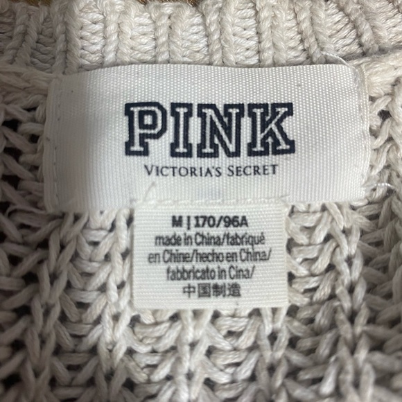 PINK Victoria's Secret Light Gray Knit Cardigan - Picture 3 of 9